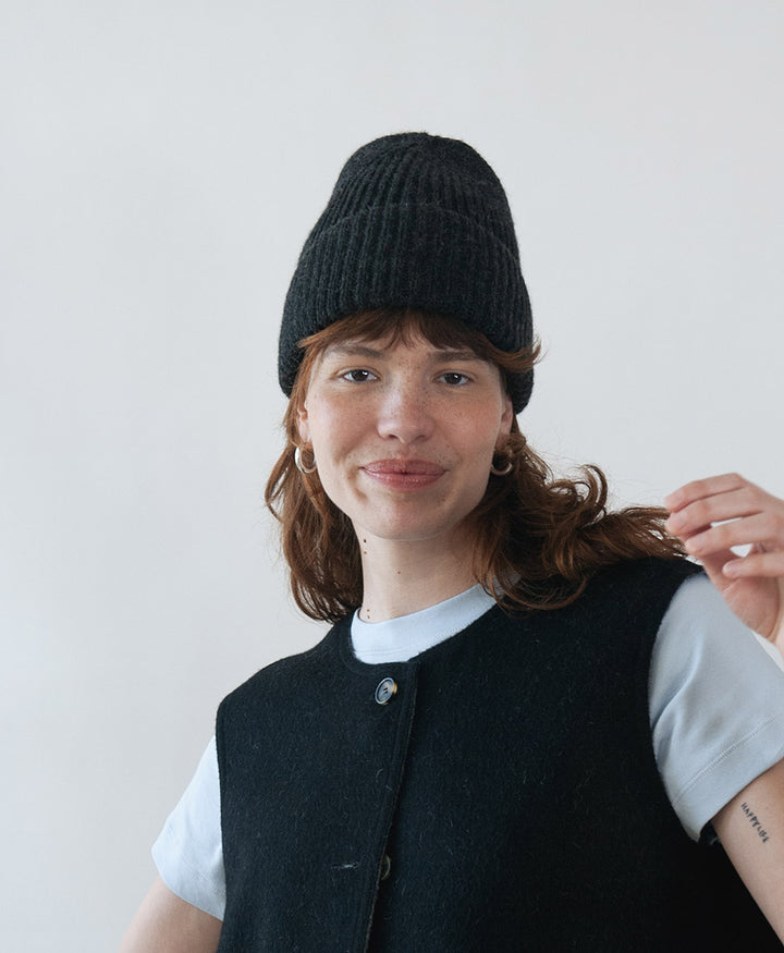 Strickmütze KARLA Beanie - Anthrazit