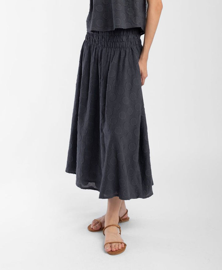 Jupe / Rock Shirred Skirt - Faded Black