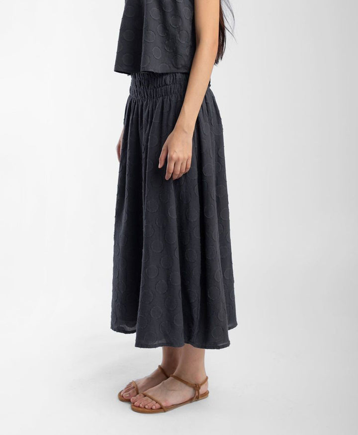 Jupe / Rock Shirred Skirt - Faded Black