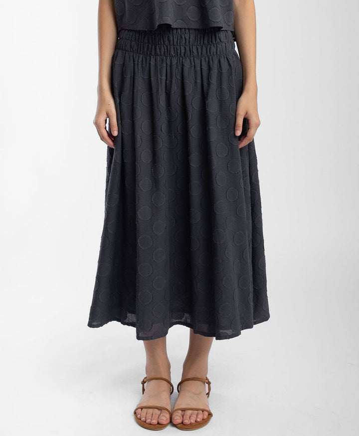 Jupe / Rock Shirred Skirt - Faded Black