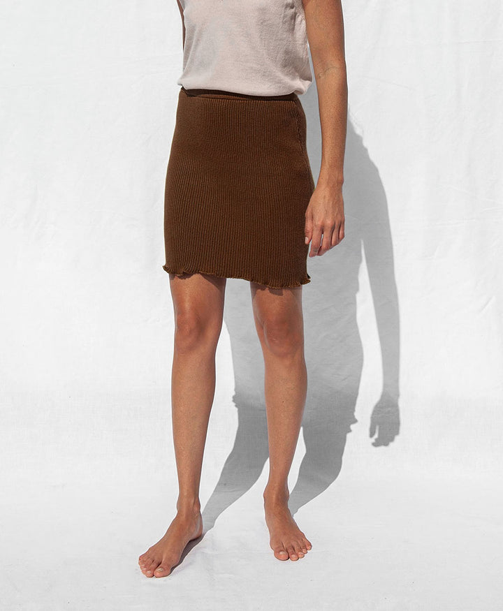 Jupe aus Strick Janet - Braun