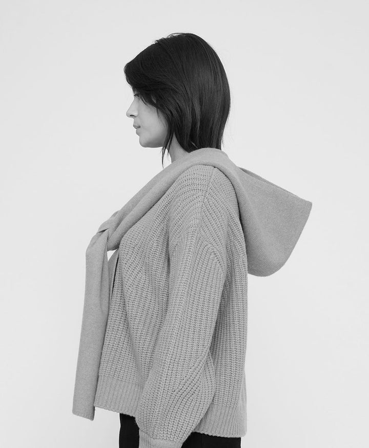 Schal mit Kapuze "Hooded Scarf" - Creme