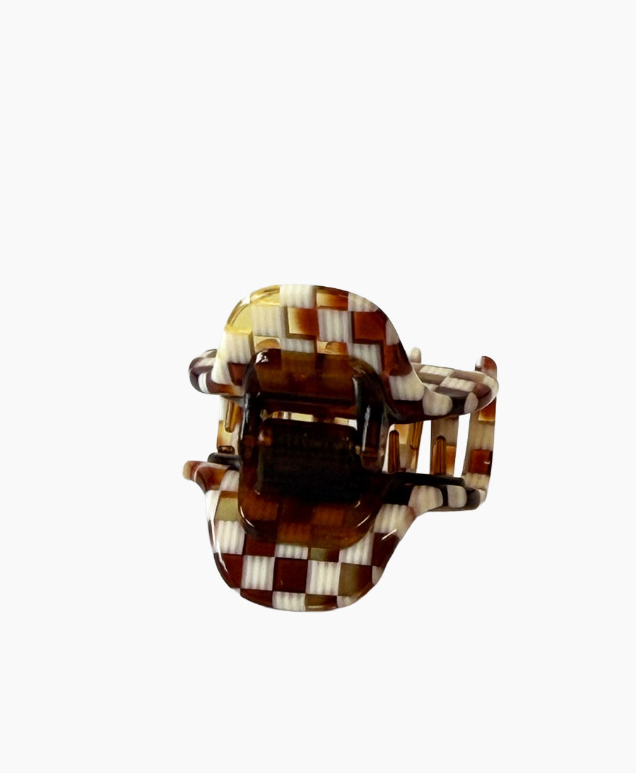 Haarklammer CHIARA (S) aus Acetat - Karo