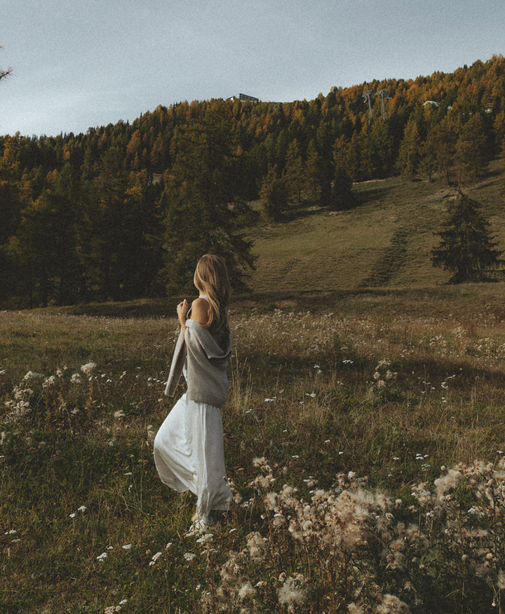 Strickpullover - Crewneck Sweater - Kaschmir/Seide - Greige