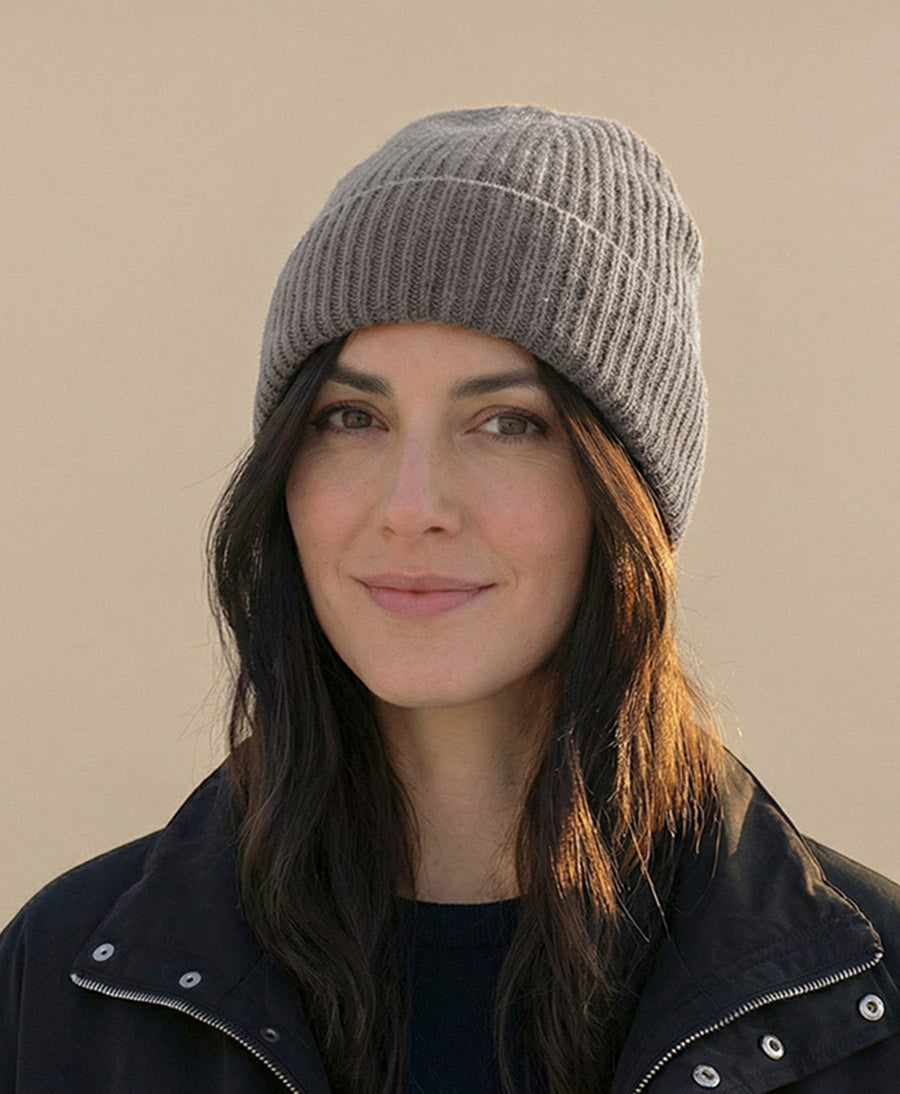 Mütze aus Kaschmir - Grau