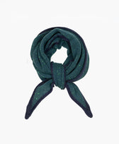 Foulard aus Kaschmir Oats & Rice  in Petrol / Blau