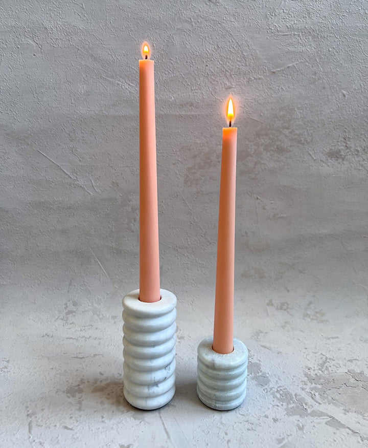 The Minimalistics "Orange" - 2er Set Kerzen aus lokalem Rapswachs