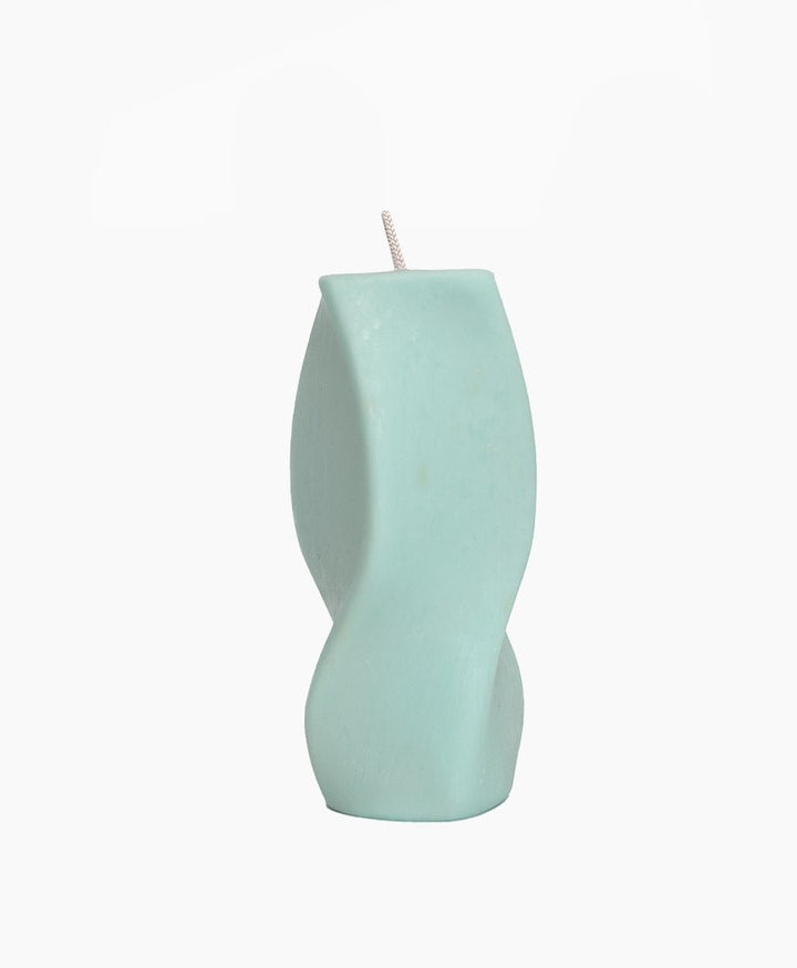 Kerze Swirl Pillar - Blau - Esh Candle - clomes