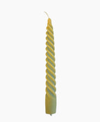 Spiral Stabkerze Zweifarbig Allumee in Mint / Hellgelb