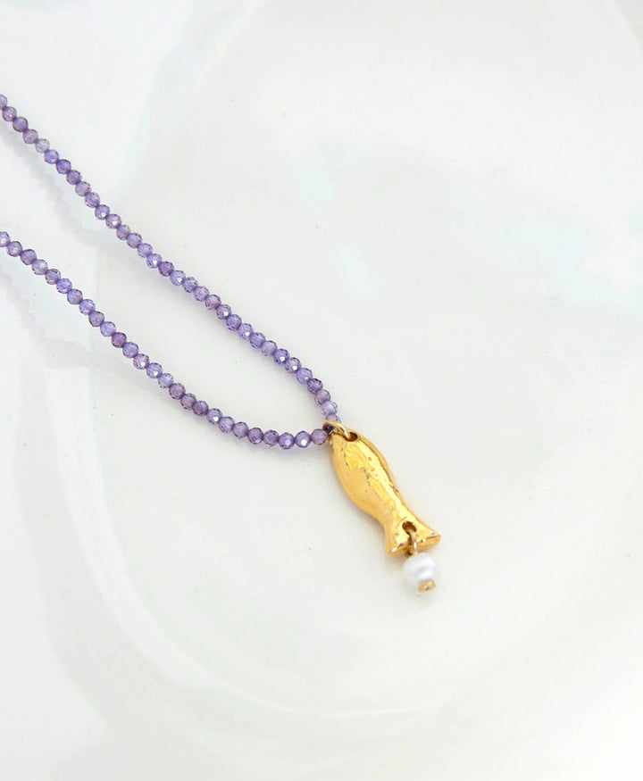 Halskette Choker Espeto - Lila