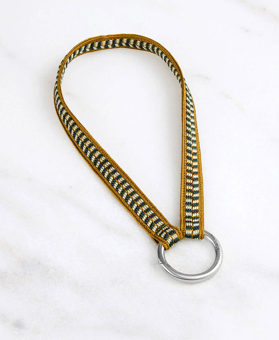 Kurzes Schlüsselband mit silbrigem Karabiner - Sparrow