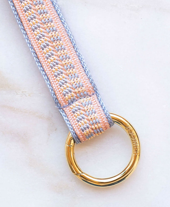 Kurzes Schlüsselband Loop mit goldigem Karabiner - Cotton Candy