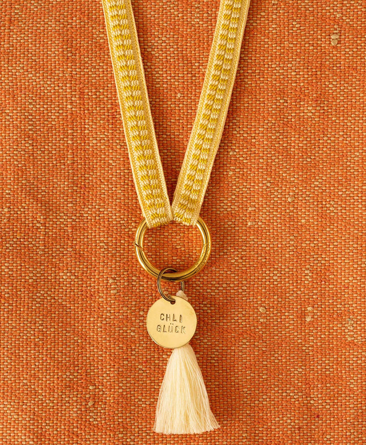 Schlüsselband vergoldeter Karabiner - Sunshine