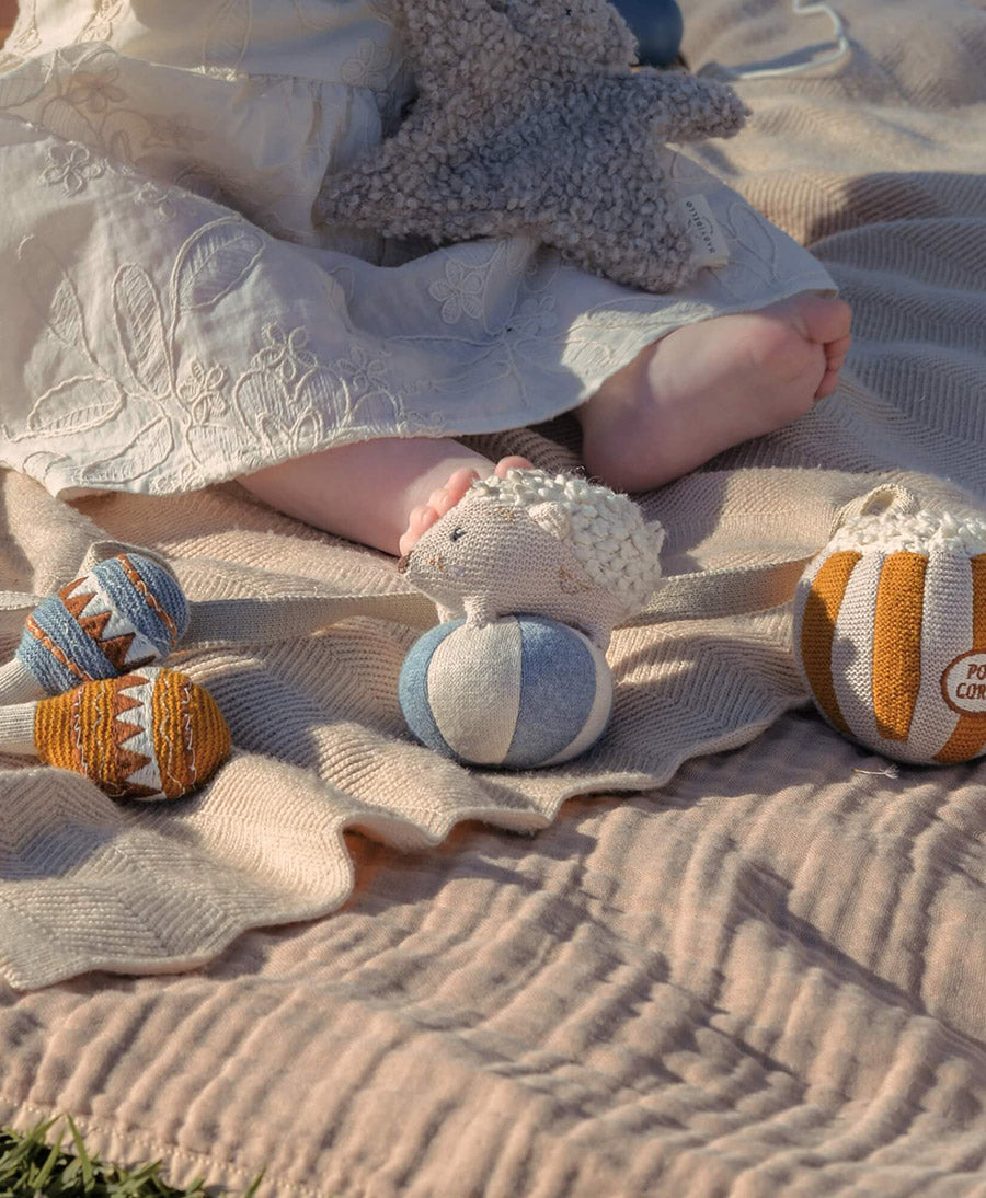 Kinderwagenkette - Henny der Igel - Blau