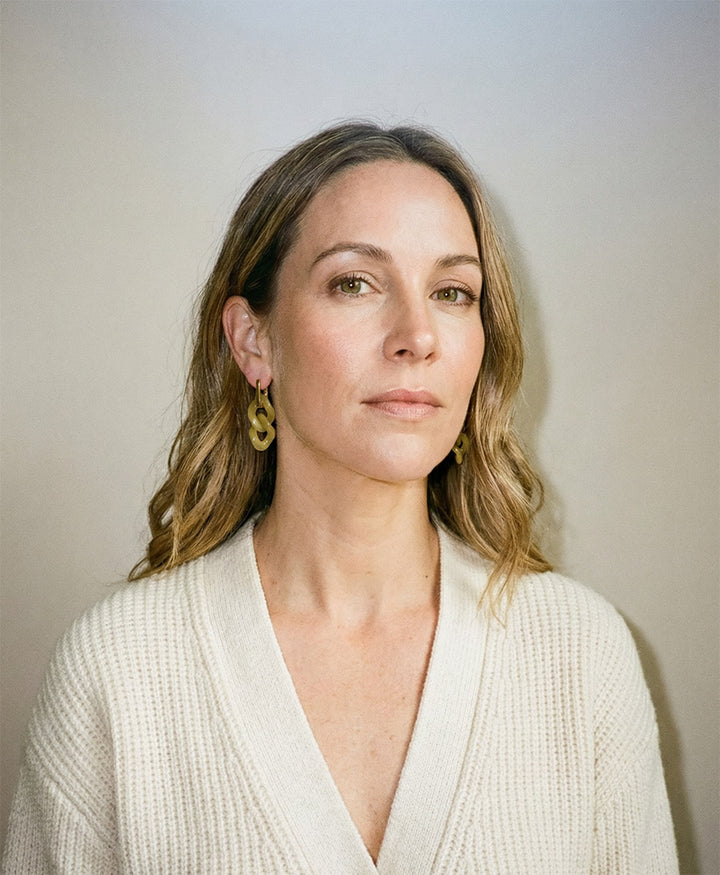 Eckige Creolen DINA mit Klappverschluss - Vermeil