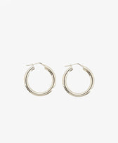 Klassische Creolen VIDA 28mm Klappverschluss Clomes in Sterling Silber