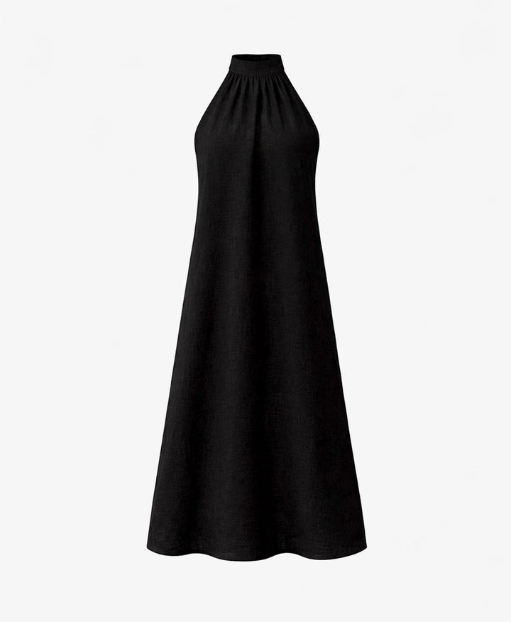 Langes Kleid Maxi Dress aus Bio-Baumwolle - Schwarz