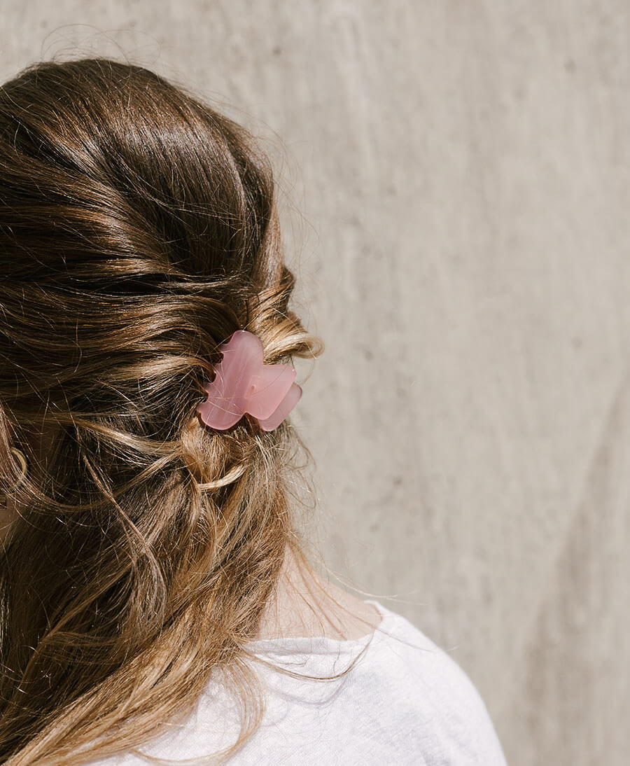 Kleine Haarklammer AGNÈS SMALL aus Acetat - Zuckerwatte - Clomes - clomes