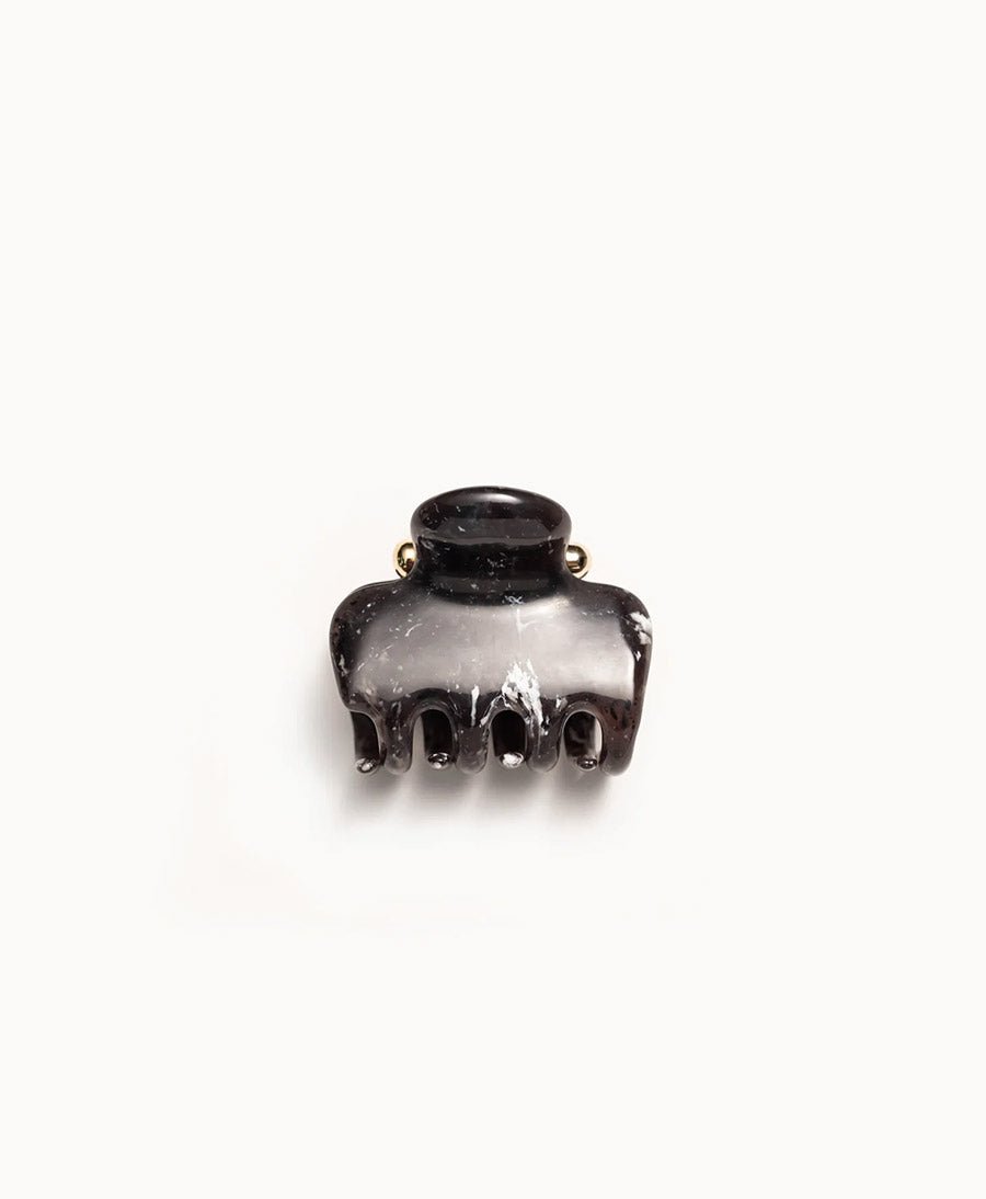 Kleine Haarklammer - BLACK MARBLE CLAW CLIP - UNDO - clomes