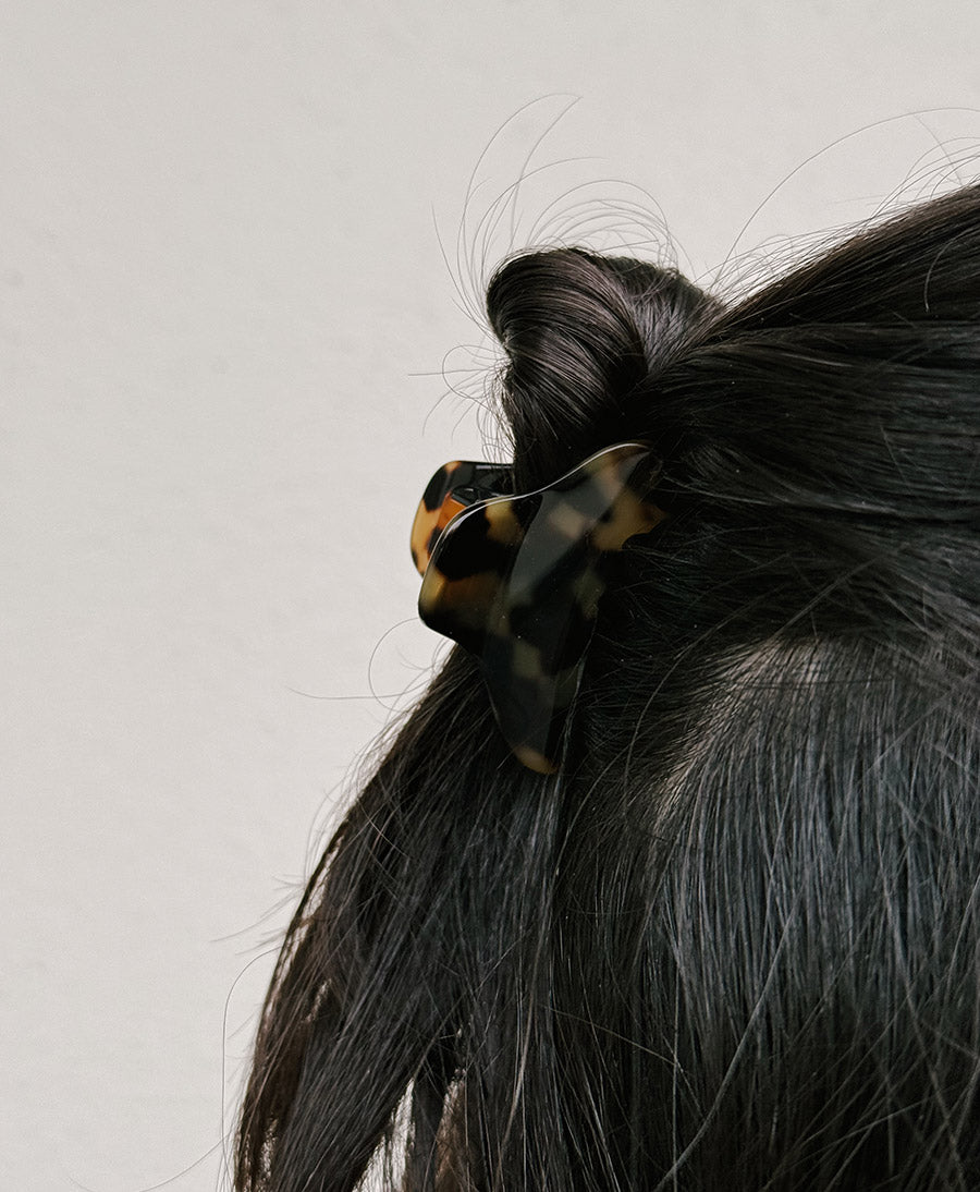 Haarklammer CARLA (S) aus Acetat - Tortoise