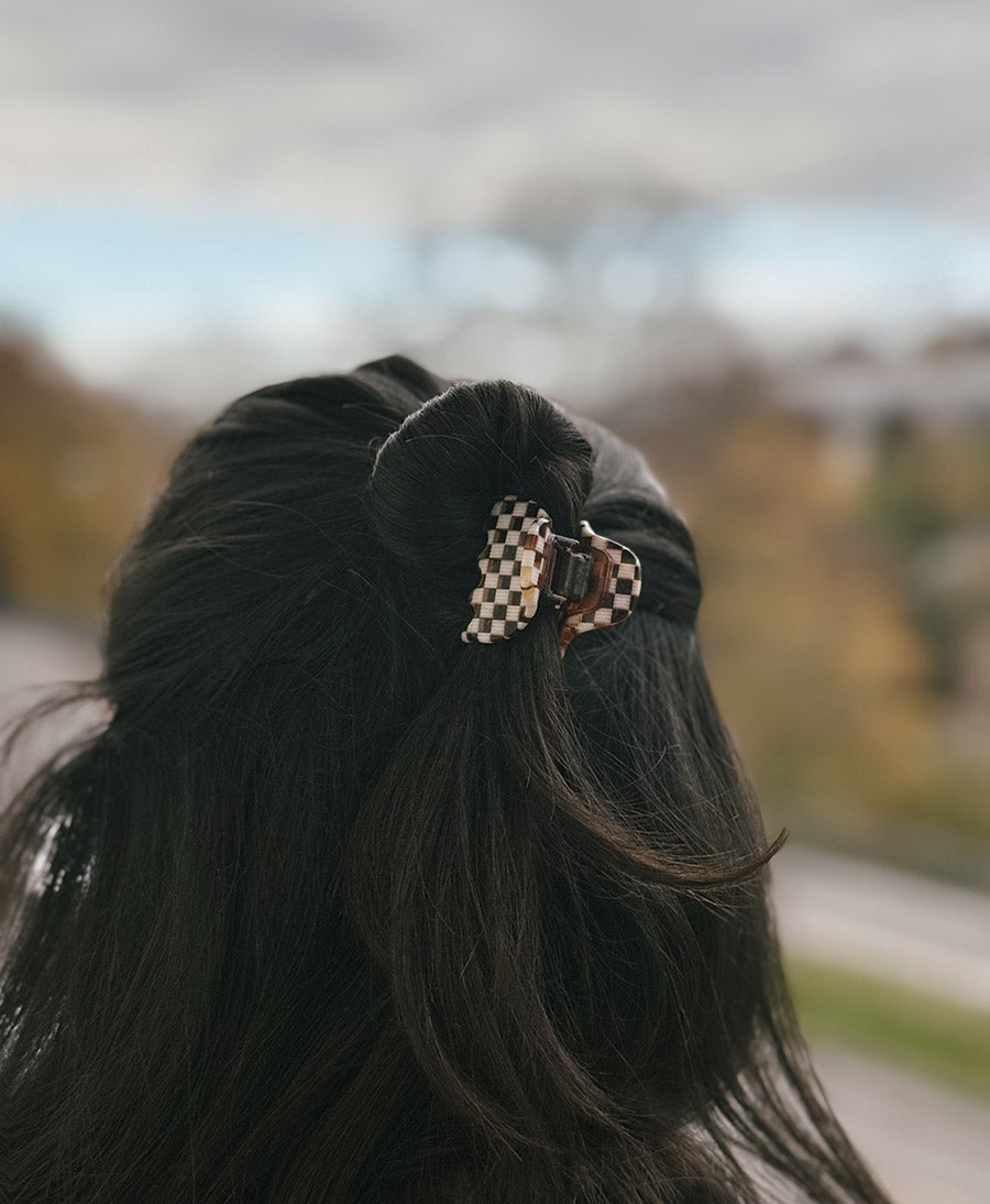 Haarklammer CHIARA (S) aus Acetat - Karo