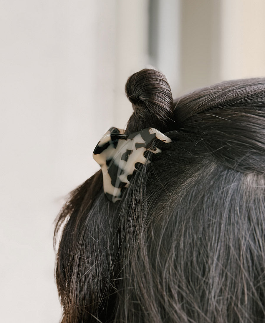 Haarklammer CARLA (S) aus Acetat - Helles Tortoise