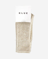 Gerippte Socken Baumwolle Melange Klue in Beige