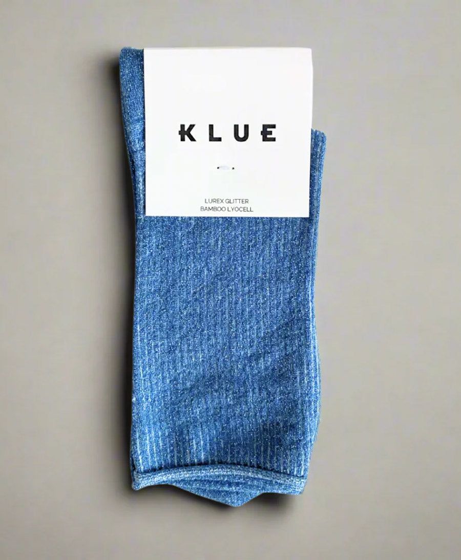 Glitzer Socken Lyocell - Blau