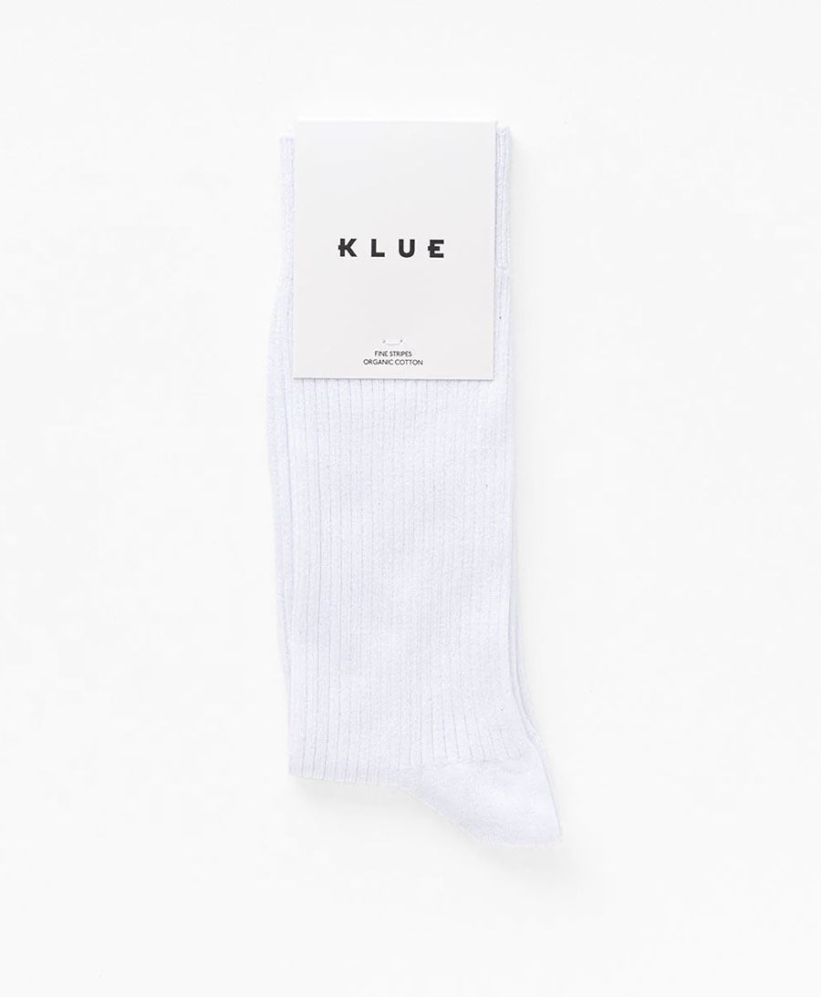 Socken Bio-Baumwolle - Feine Streifen - Weiss