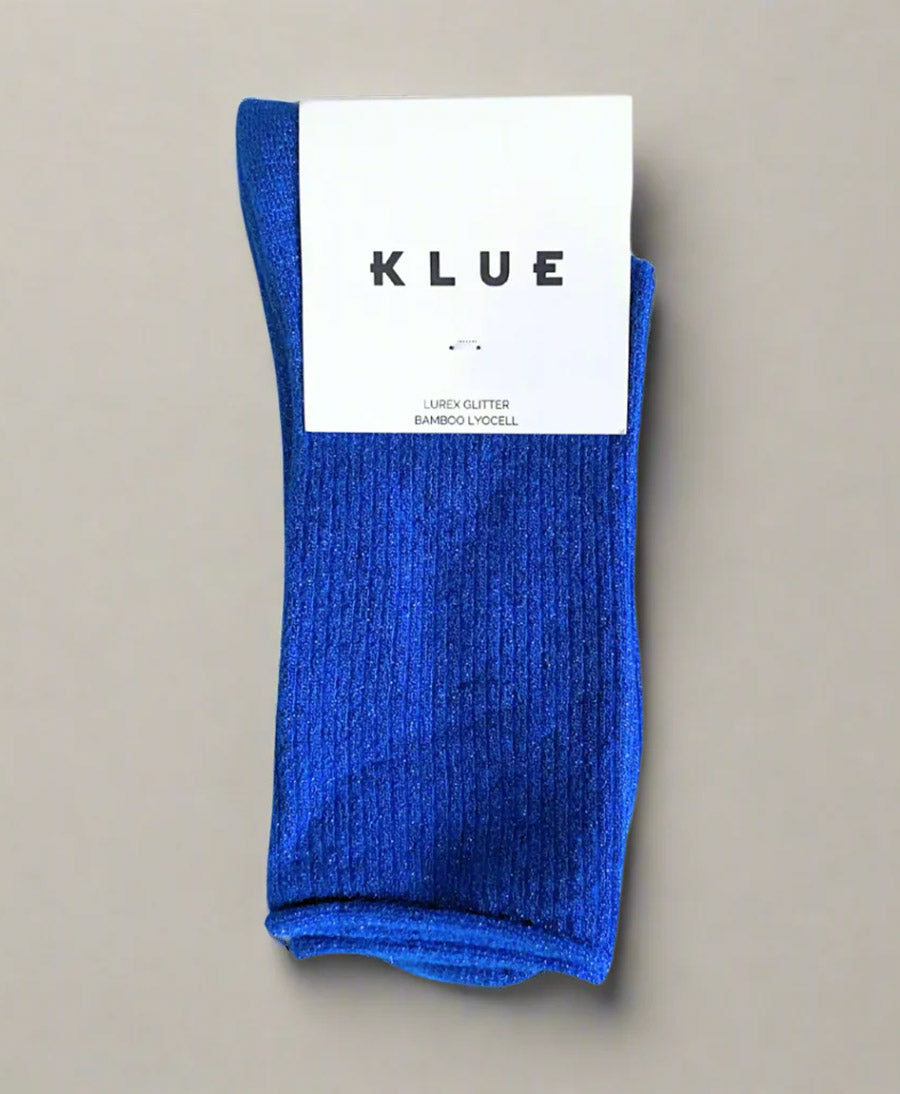 Glitzer Socken Lyocell - Königsblau