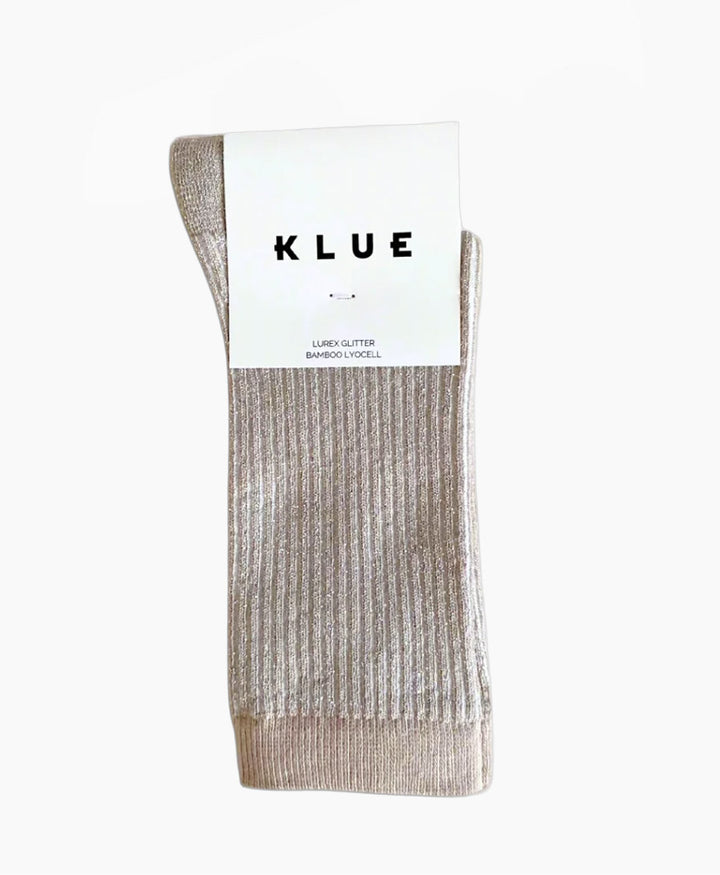 Glitzer Socken Lyocell - Mondlicht / Streifen