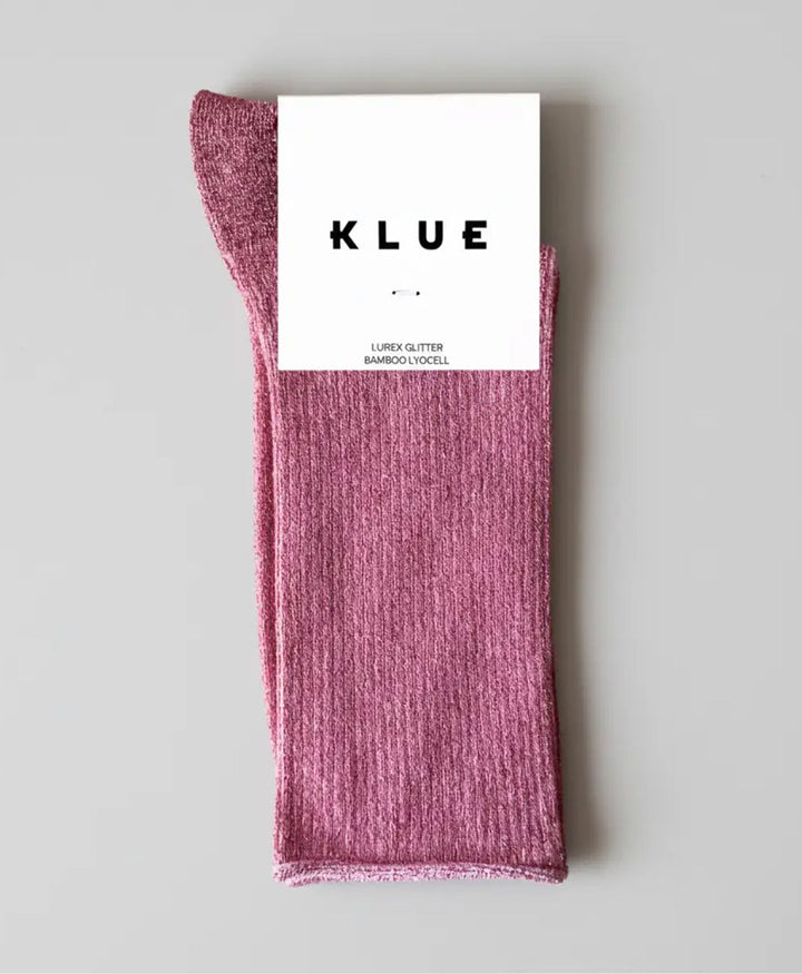 Glitzer Socken Lyocell - Beerenrot