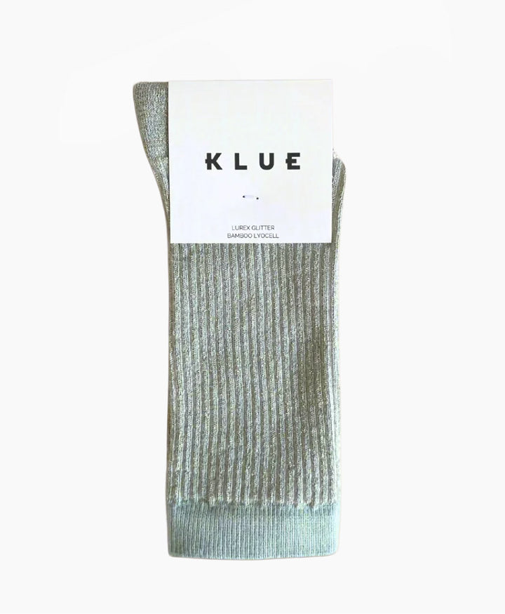Glitzer Socken Lyocell - Nebel / Streifen