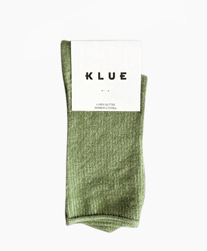 Glitzer Socken Lyocell - Olivgrün