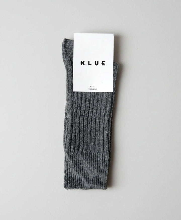 Socken Seide & Wolle - Dunkelgrau