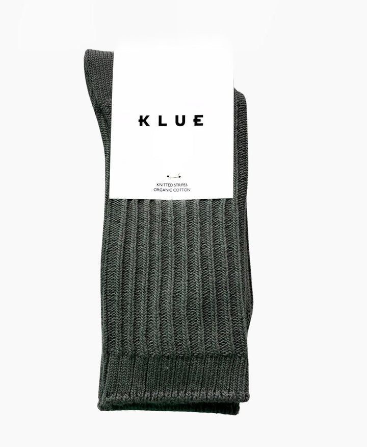 Socken Bio-Baumwolle - Rippenmuster - Dunkelgrün