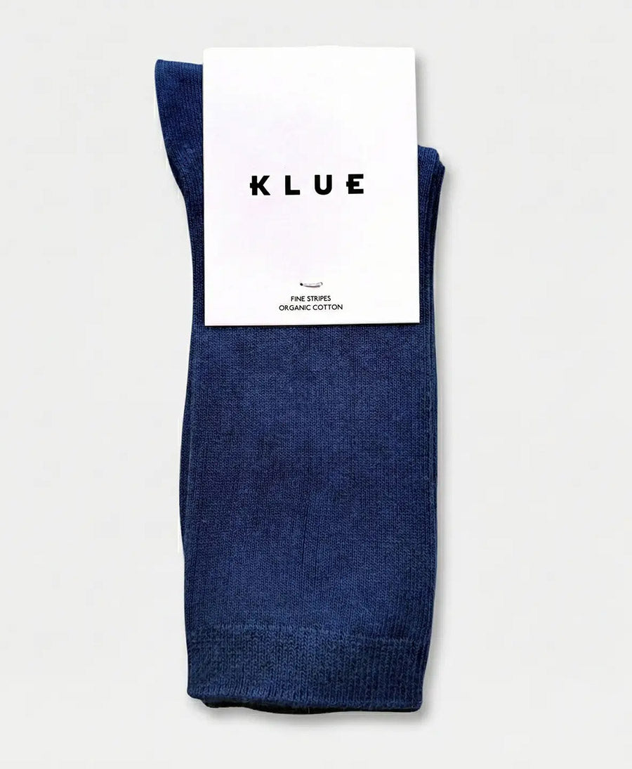 Socken Bio-Baumwolle - Feine Streifen - Dunkelblau