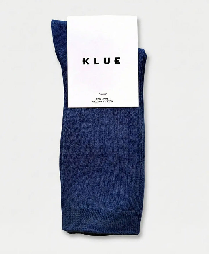 Socken Bio-Baumwolle - Feine Streifen - Dunkelblau