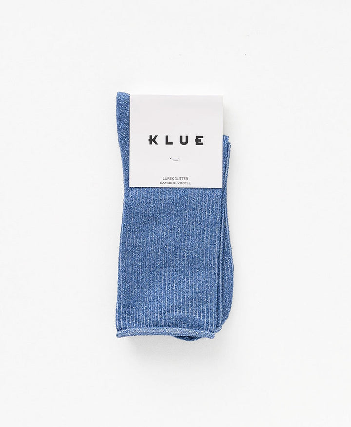 Glitzer Socken Lyocell - Blau