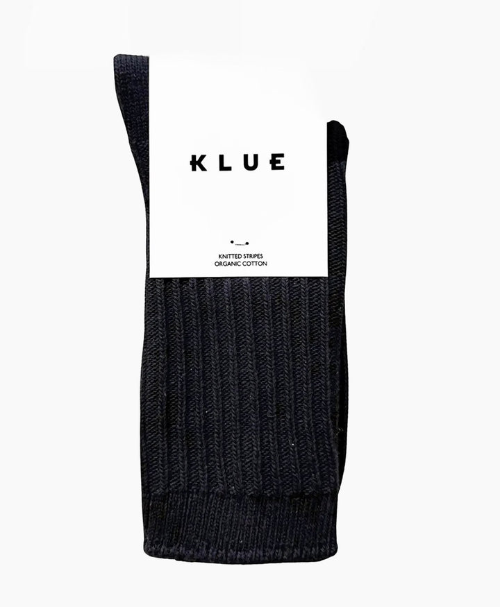 Socken Bio-Baumwolle - Rippenmuster - Schwarz