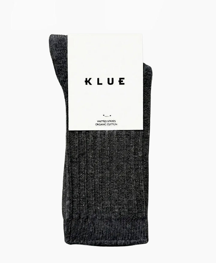 Socken Bio-Baumwolle - Rippenmuster - Anthrazit