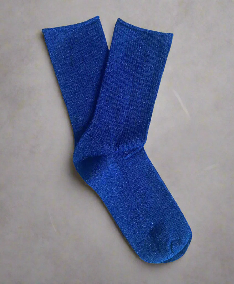 Glitzer Socken Lyocell - Königsblau