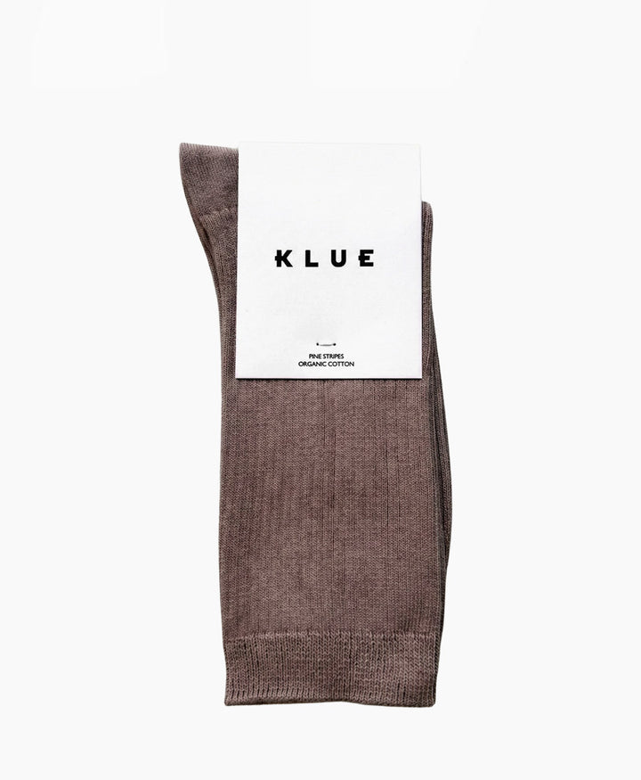 Socken Bio-Baumwolle - Feine Streifen - Moka