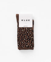 Glitzer Socken Leopard Klue in Leopard Dunkelbraun