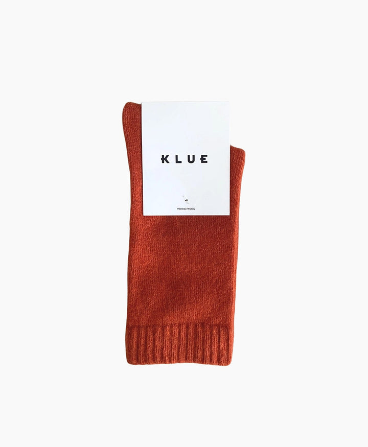 Socken Merinowolle - Rostrot