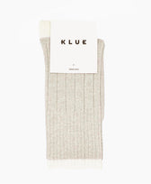 Socken Merinowolle mit Streifen Klue in Sand / Creme
