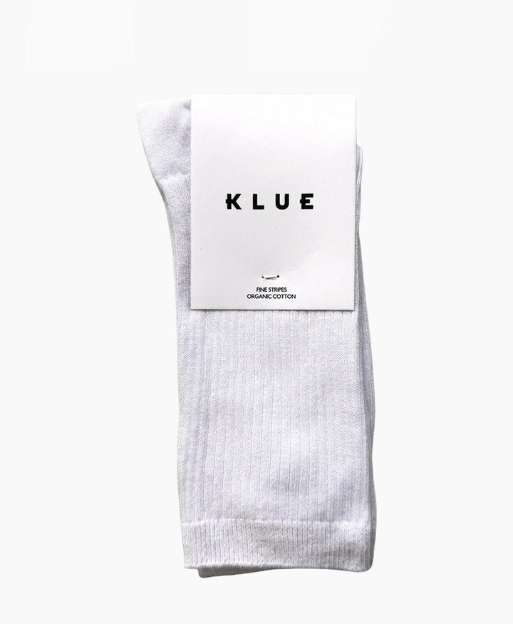 Socken Bio-Baumwolle - Feine Streifen - Weiss