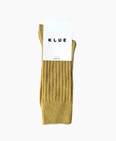 Socken Seide & Wolle Klue in Senfgelb