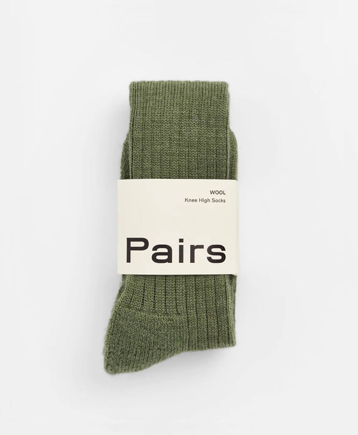Kniesocken / Kniestrümpfe - Olivgrün