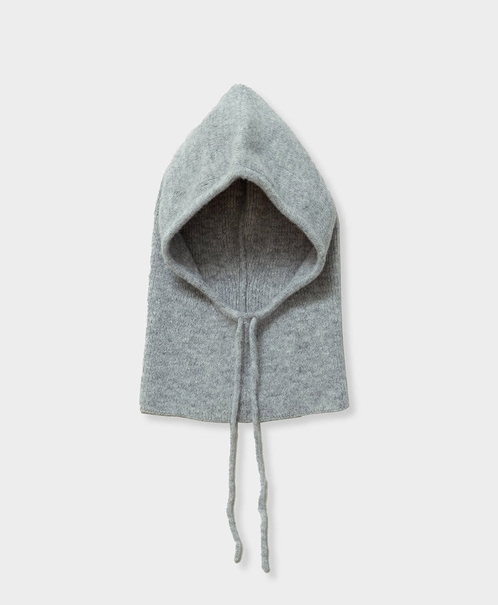 Graue Strickkapuze - Heather Grey Knit Hood